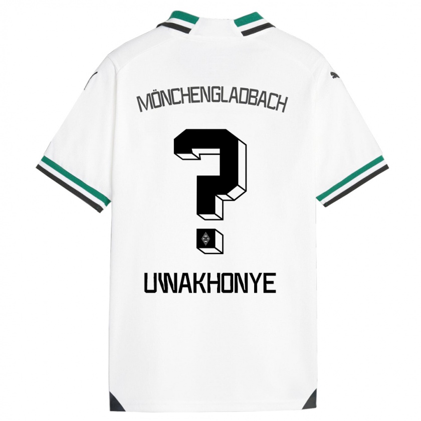 Kandiny Gyermek Joshua Uwakhonye #0 Fehér Zöld Hazai Jersey 2023/24 Mez Póló Ing