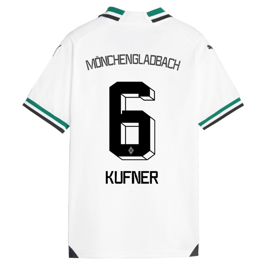 Kandiny Gyermek Anne-Catherine Kufner #6 Fehér Zöld Hazai Jersey 2023/24 Mez Póló Ing