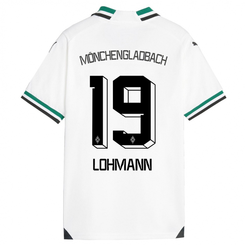 Kandiny Gyermek Mona Lohmann #19 Fehér Zöld Hazai Jersey 2023/24 Mez Póló Ing