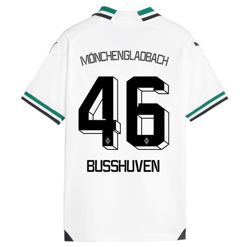 Kandiny Gyermek Alina Busshuven #46 Fehér Zöld Hazai Jersey 2023/24 Mez Póló Ing