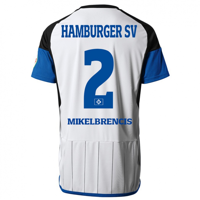 Kandiny Gyermek William Mikelbrencis #2 Fehér Hazai Jersey 2023/24 Mez Póló Ing