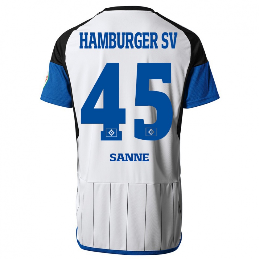 Kandiny Gyermek Tom Sanne #45 Fehér Hazai Jersey 2023/24 Mez Póló Ing