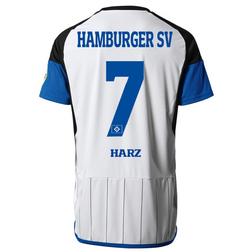 Kandiny Gyermek Theo Harz #7 Fehér Hazai Jersey 2023/24 Mez Póló Ing