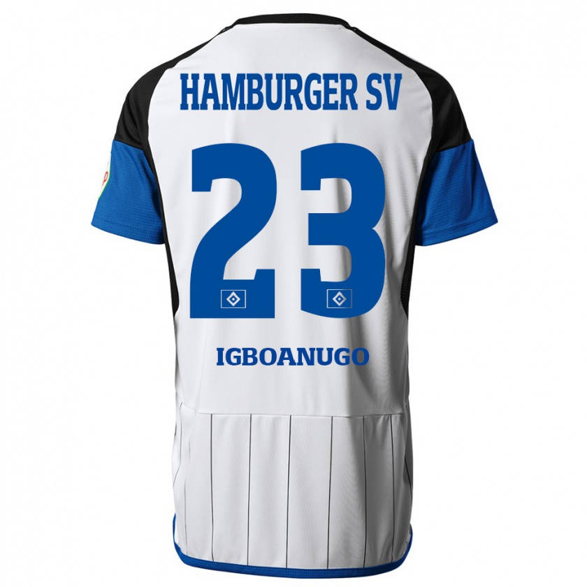 Kandiny Gyermek David Igboanugo #23 Fehér Hazai Jersey 2023/24 Mez Póló Ing