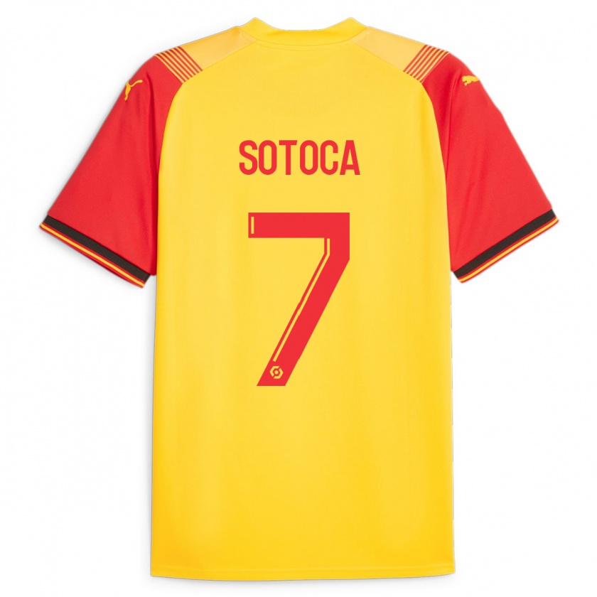 Kandiny Gyermek Florian Sotoca #7 Sárga Hazai Jersey 2023/24 Mez Póló Ing