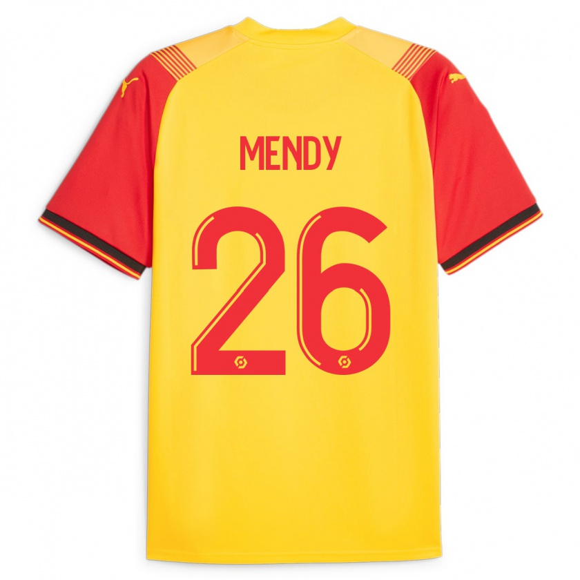 Kandiny Gyermek Nampalys Mendy #26 Sárga Hazai Jersey 2023/24 Mez Póló Ing