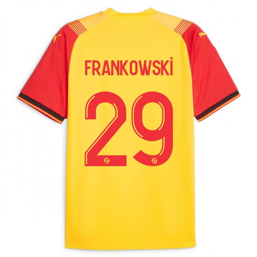 Kandiny Gyermek Przemyslaw Frankowski #29 Sárga Hazai Jersey 2023/24 Mez Póló Ing