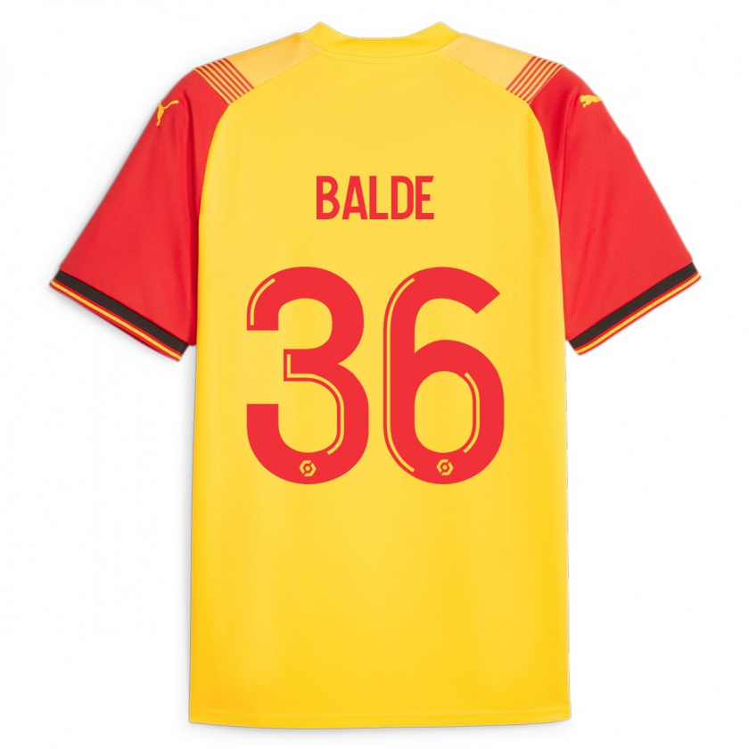 Kandiny Gyermek Ibrahima Baldé #36 Sárga Hazai Jersey 2023/24 Mez Póló Ing