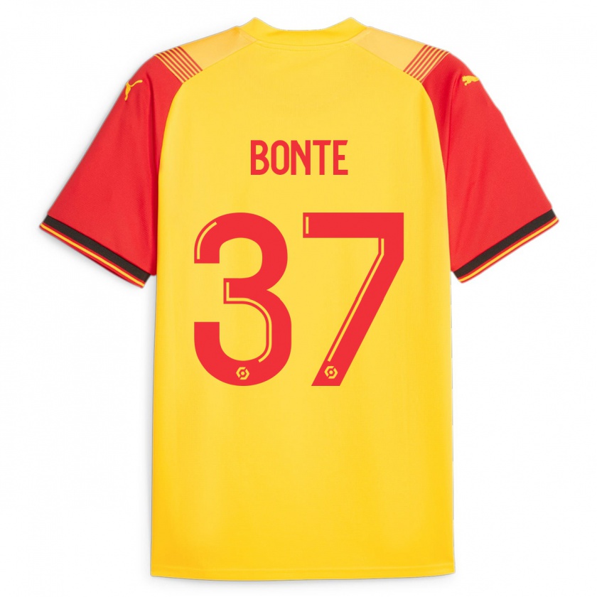 Kandiny Gyermek Nolan Bonte #37 Sárga Hazai Jersey 2023/24 Mez Póló Ing