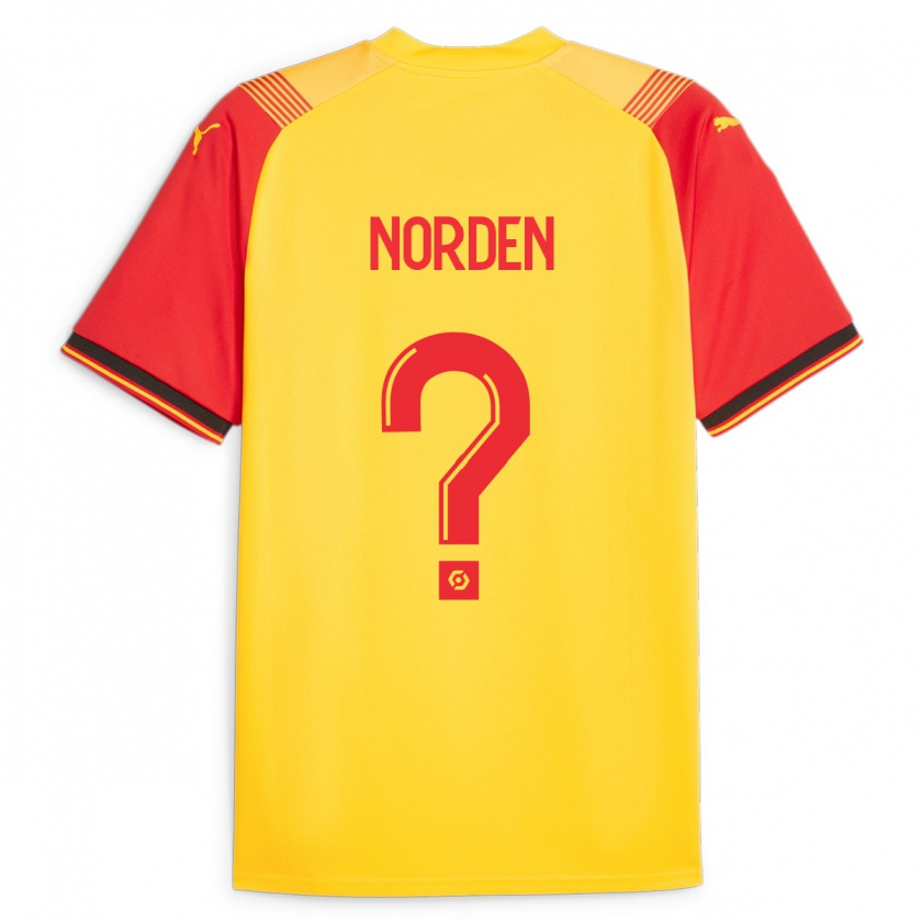 Kandiny Gyermek Doreen Norden #0 Sárga Hazai Jersey 2023/24 Mez Póló Ing