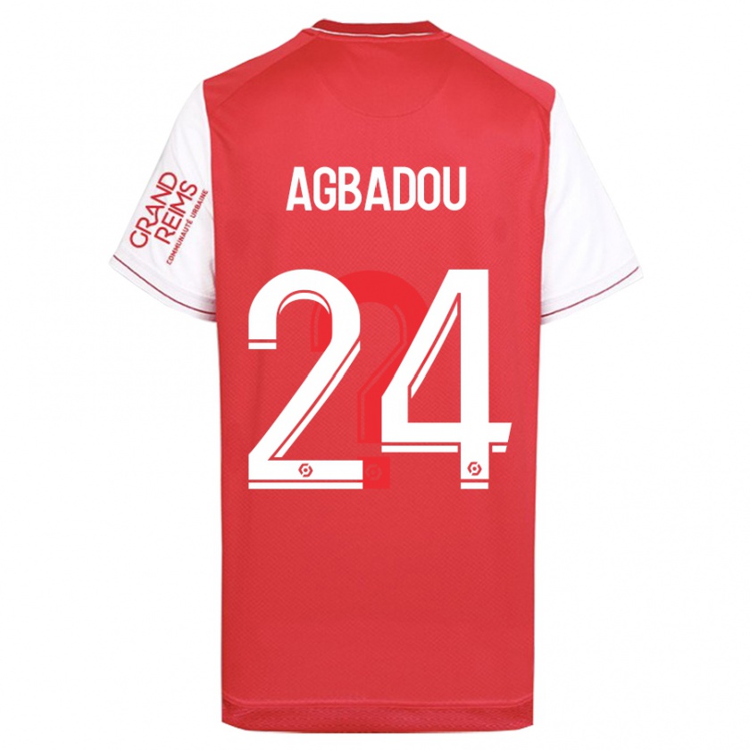 Kandiny Gyermek Emmanuel Agbadou #24 Piros Hazai Jersey 2023/24 Mez Póló Ing