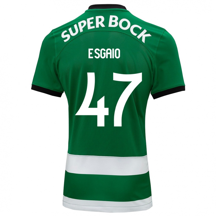 Kandiny Gyermek Ricardo Esgaio #47 Zöld Hazai Jersey 2023/24 Mez Póló Ing