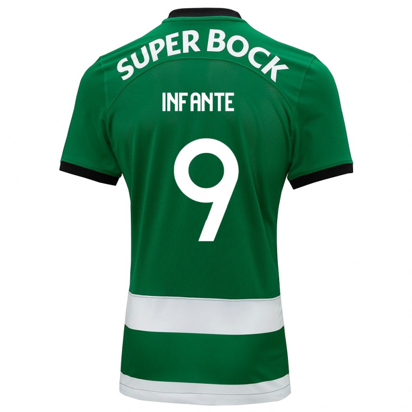 Kandiny Gyermek João Infante #9 Zöld Hazai Jersey 2023/24 Mez Póló Ing