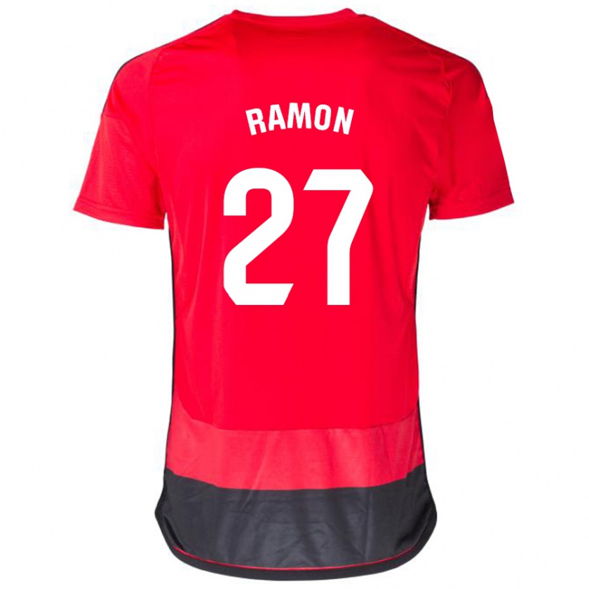 Kandiny Gyermek Pablo Ramón #27 Piros Fekete Hazai Jersey 2023/24 Mez Póló Ing