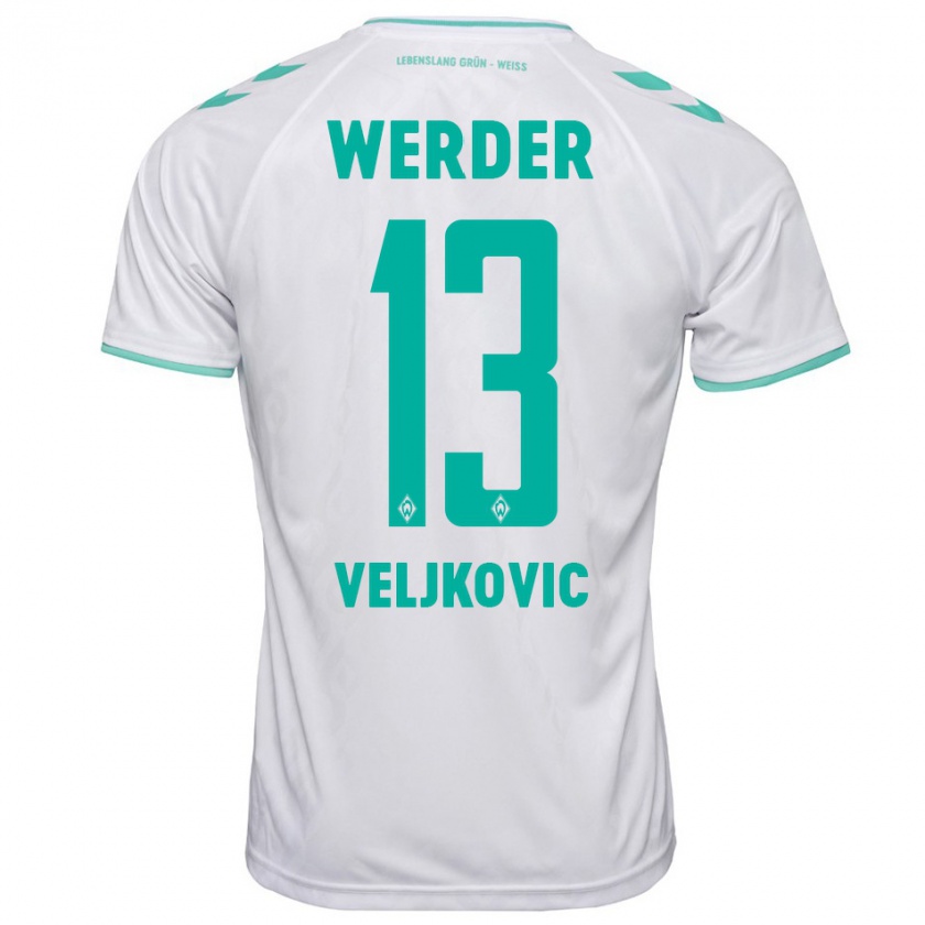 Kandiny Gyermek Milos Veljkovic #13 Fehér Idegenbeli Jersey 2023/24 Mez Póló Ing