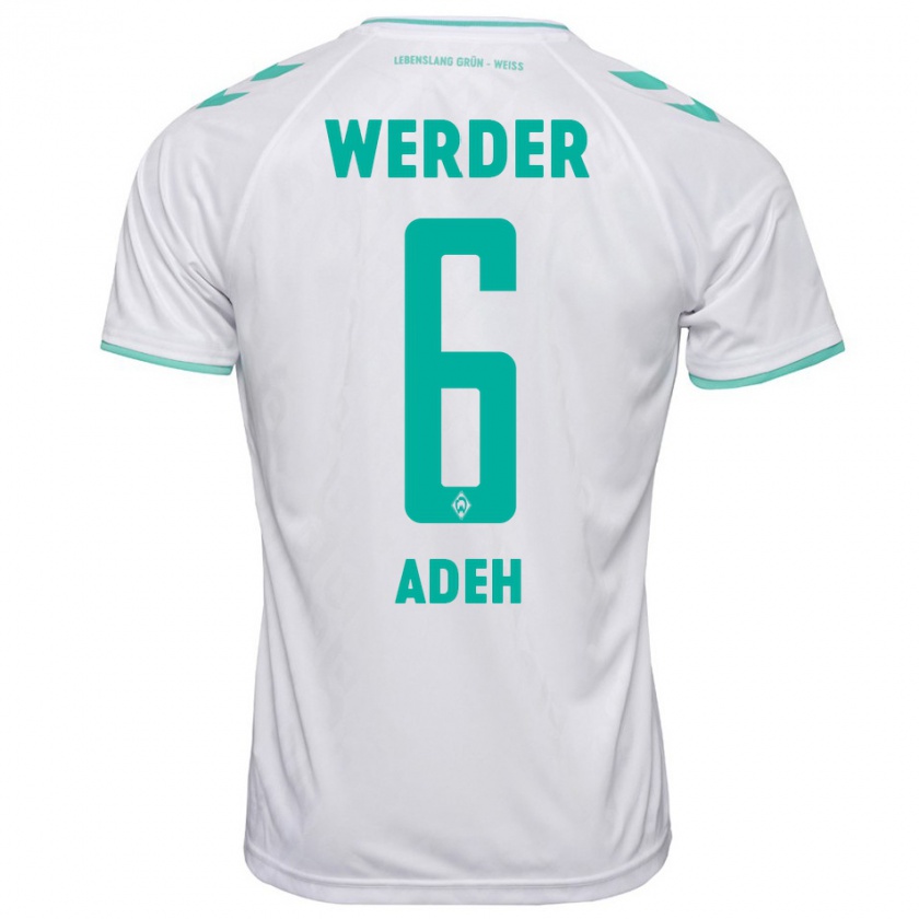 Kandiny Gyermek Wesley Adeh #6 Fehér Idegenbeli Jersey 2023/24 Mez Póló Ing