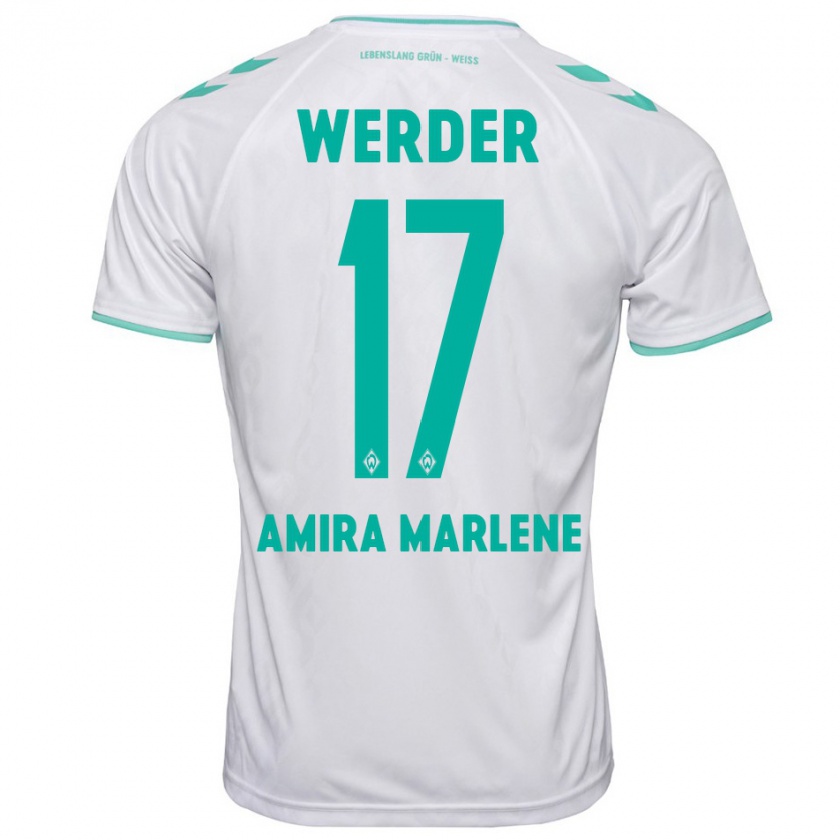 Kandiny Gyermek Amira Marlene Dahl #17 Fehér Idegenbeli Jersey 2023/24 Mez Póló Ing