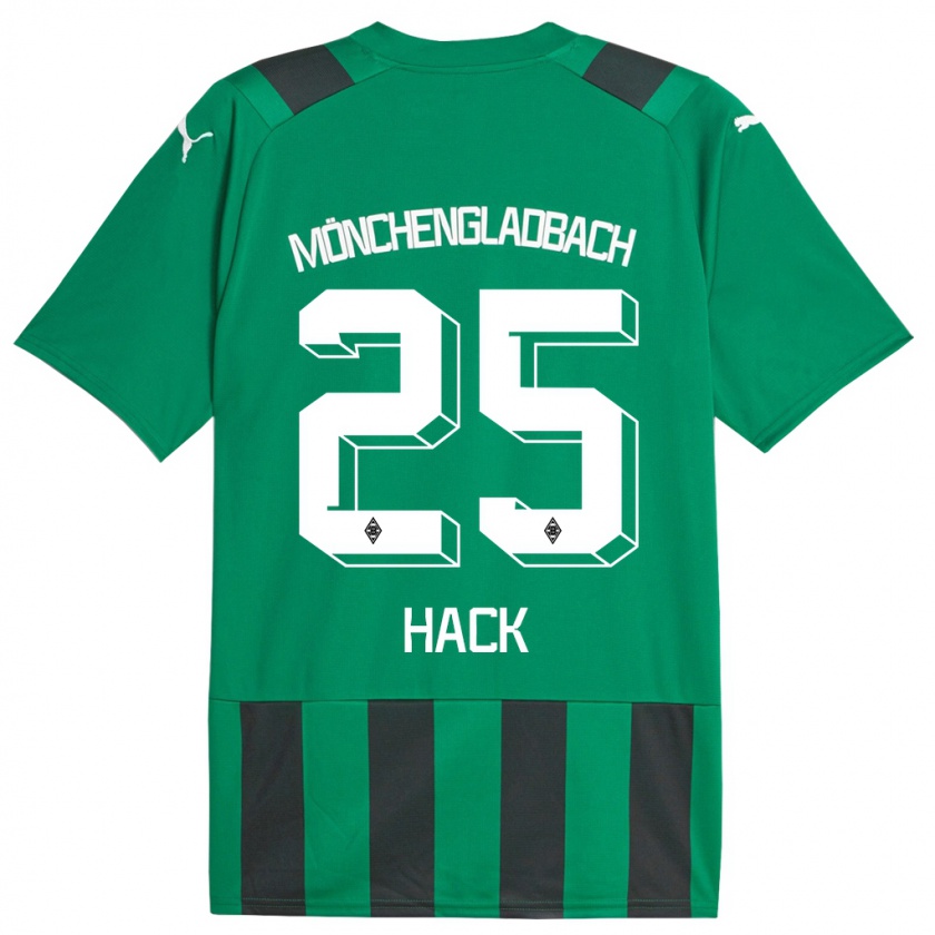 Kandiny Gyermek Robin Hack #25 Fekete Zöld Idegenbeli Jersey 2023/24 Mez Póló Ing