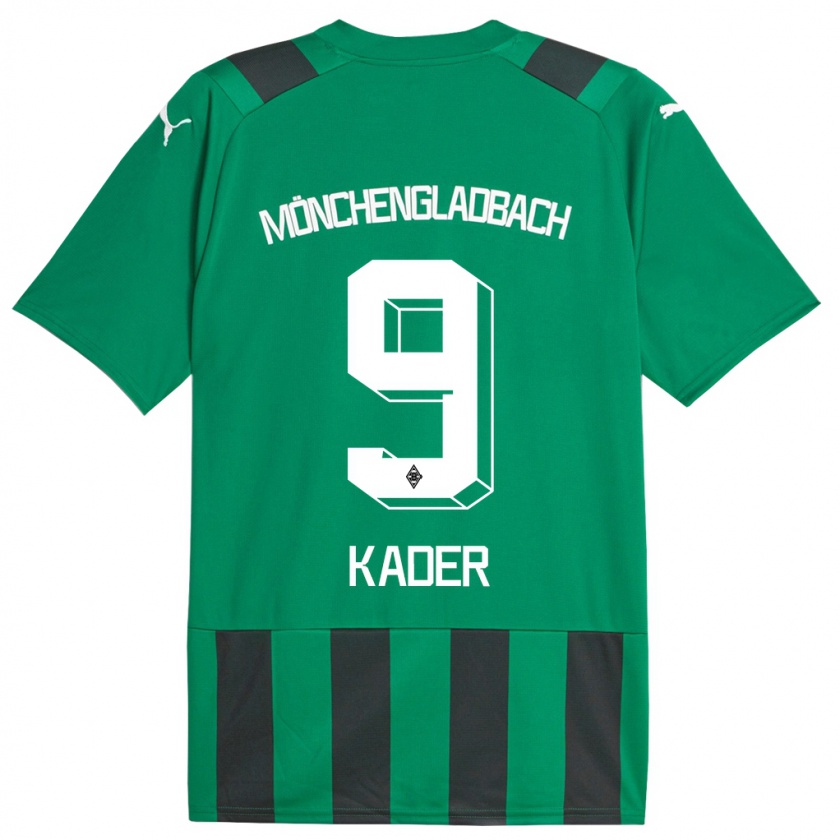 Kandiny Gyermek Cagatay Kader #9 Fekete Zöld Idegenbeli Jersey 2023/24 Mez Póló Ing