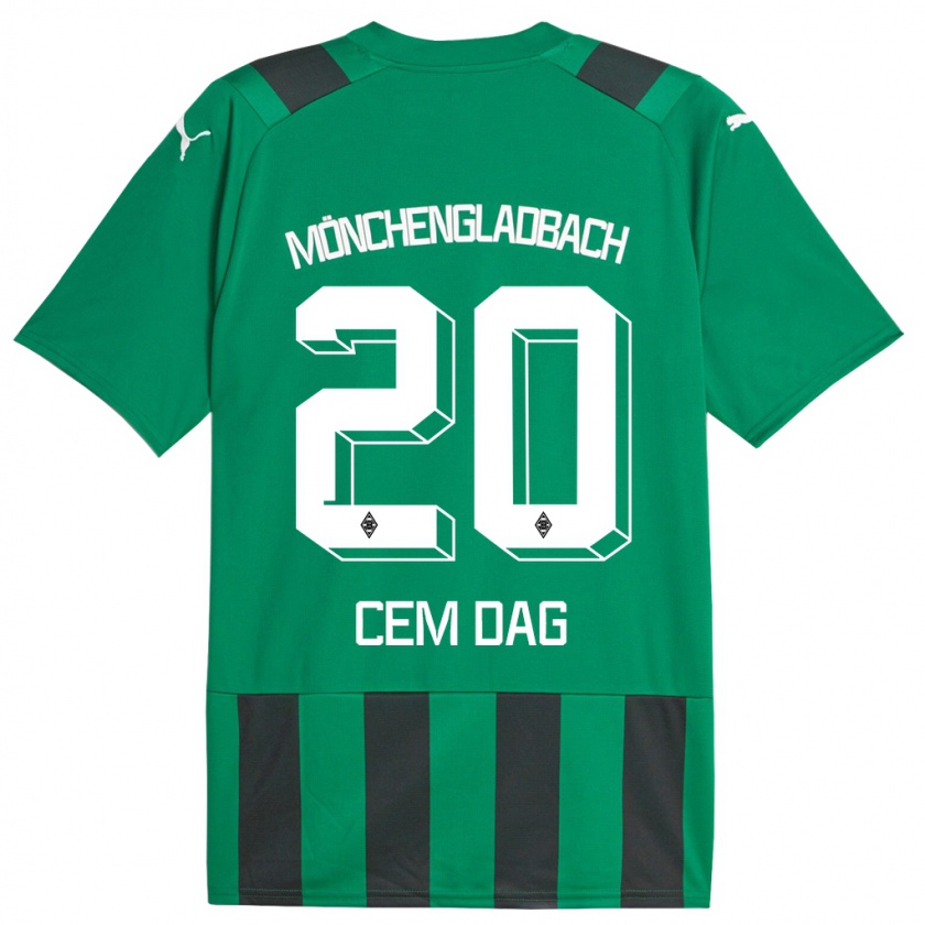 Kandiny Gyermek Cem Dag #20 Fekete Zöld Idegenbeli Jersey 2023/24 Mez Póló Ing