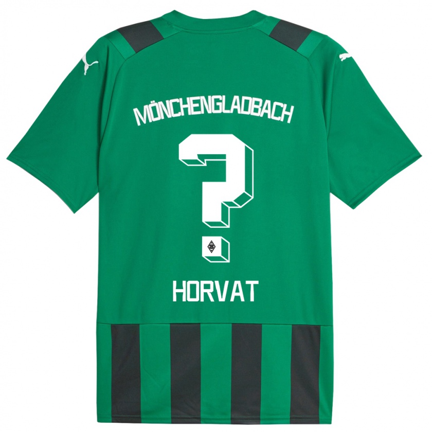 Kandiny Gyermek Niko Horvat #0 Fekete Zöld Idegenbeli Jersey 2023/24 Mez Póló Ing