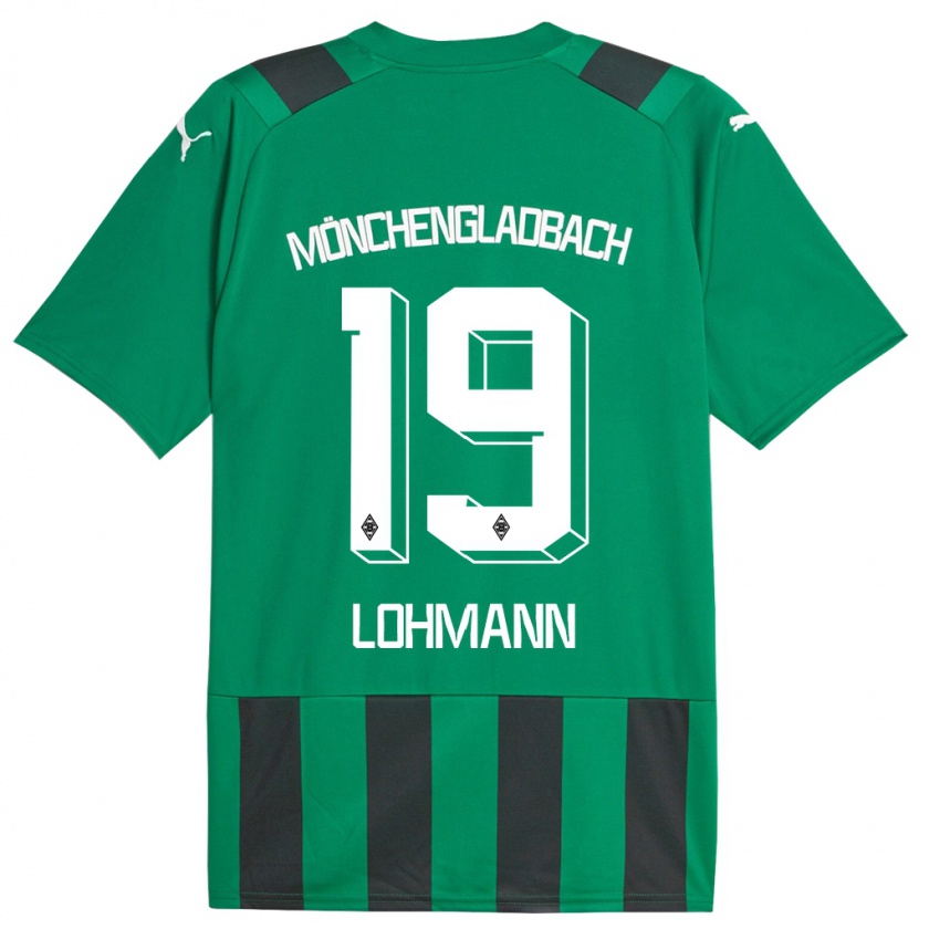 Kandiny Gyermek Mona Lohmann #19 Fekete Zöld Idegenbeli Jersey 2023/24 Mez Póló Ing