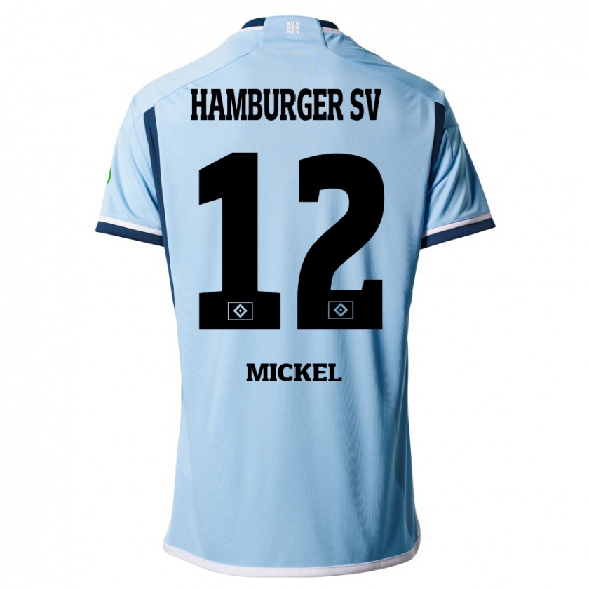 Kandiny Gyermek Tom Mickel #12 Kék Idegenbeli Jersey 2023/24 Mez Póló Ing