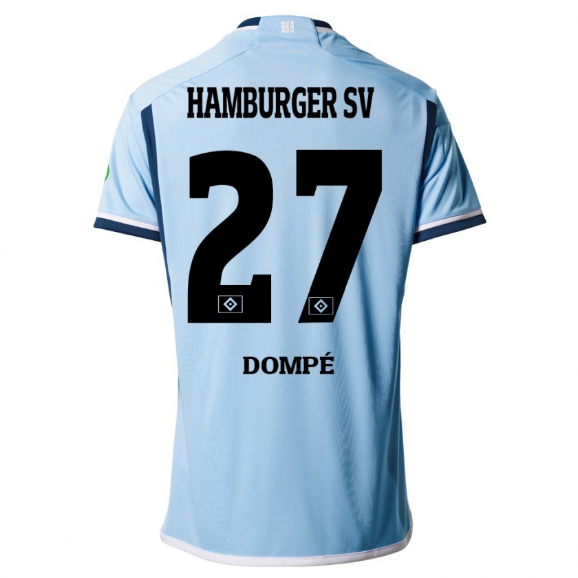 Kandiny Gyermek Jean-Luc Dompé #27 Kék Idegenbeli Jersey 2023/24 Mez Póló Ing