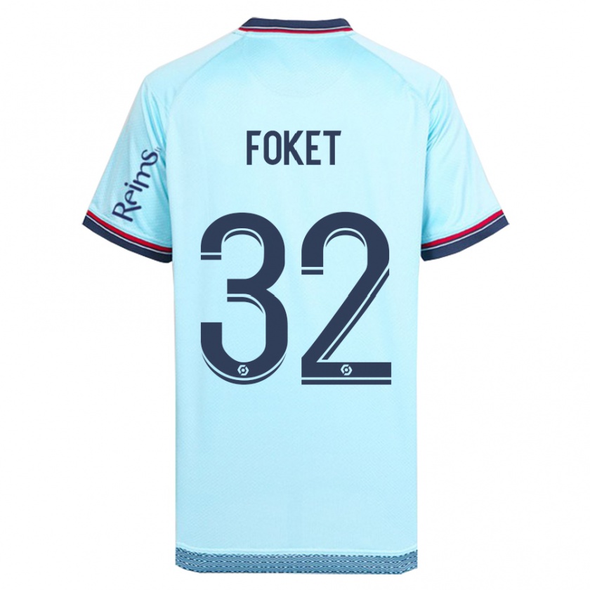 Kandiny Gyermek Thomas Foket #32 Égszínkék Idegenbeli Jersey 2023/24 Mez Póló Ing