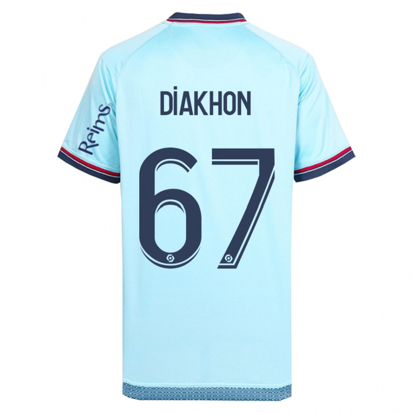 Kandiny Gyermek Mamadou Diakhon #67 Égszínkék Idegenbeli Jersey 2023/24 Mez Póló Ing