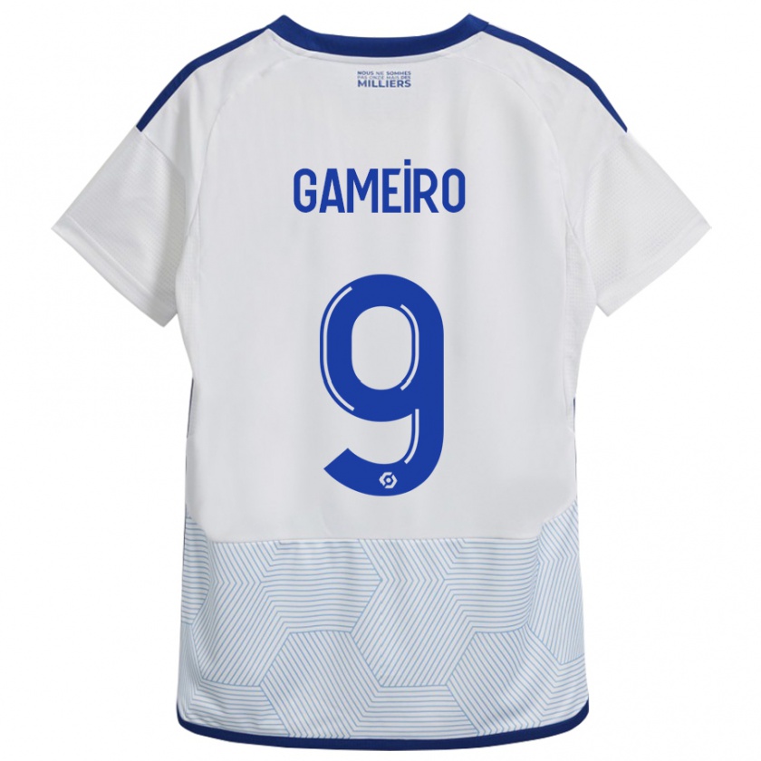 Kandiny Gyermek Kévin Gameiro #9 Fehér Idegenbeli Jersey 2023/24 Mez Póló Ing