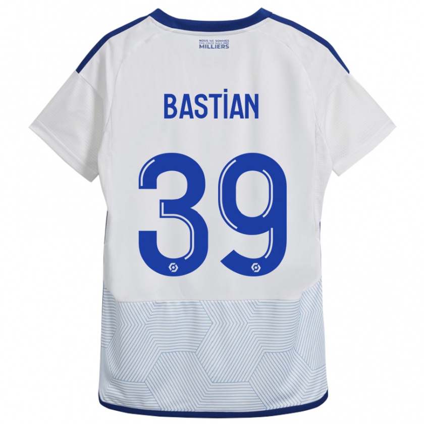 Kandiny Gyermek Maxime Bastian #39 Fehér Idegenbeli Jersey 2023/24 Mez Póló Ing