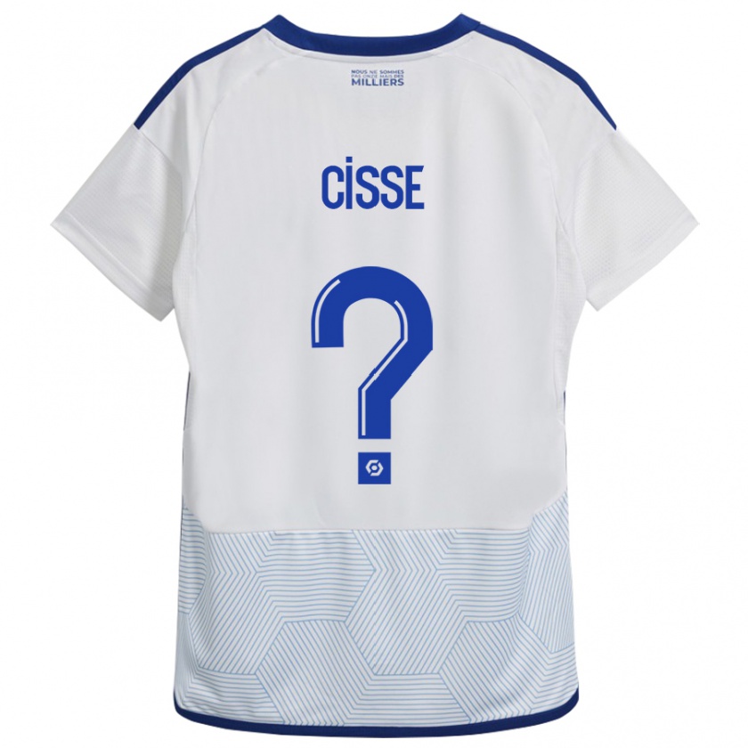 Kandiny Gyermek Louis Cisse #0 Fehér Idegenbeli Jersey 2023/24 Mez Póló Ing