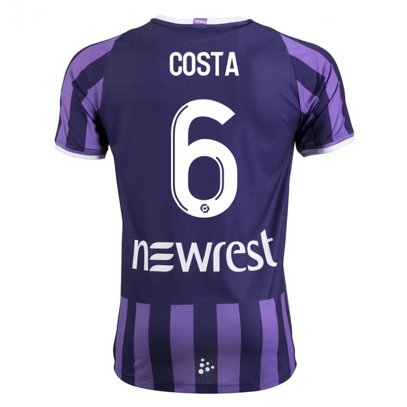 Kandiny Gyermek Logan Costa #6 Lila Idegenbeli Jersey 2023/24 Mez Póló Ing