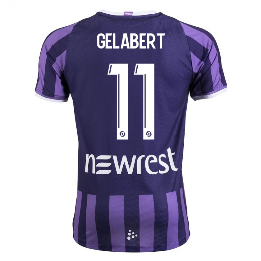 Kandiny Gyermek César Gelabert #11 Lila Idegenbeli Jersey 2023/24 Mez Póló Ing