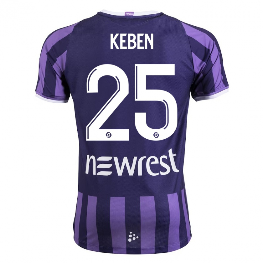 Kandiny Gyermek Kévin Keben #25 Lila Idegenbeli Jersey 2023/24 Mez Póló Ing