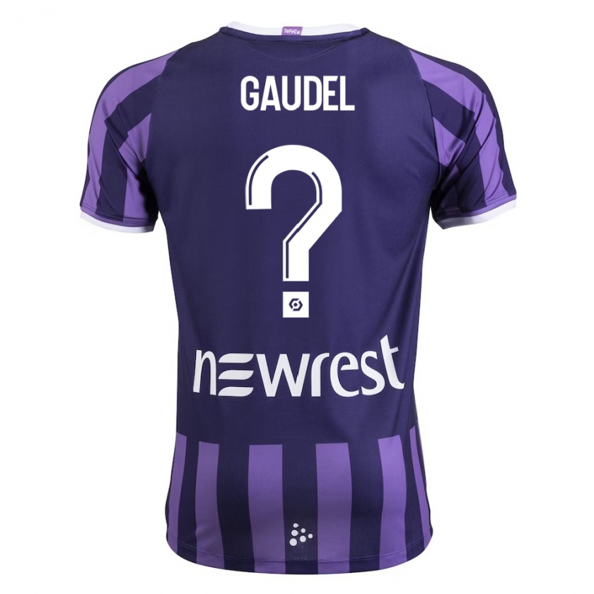 Kandiny Gyermek Raphaël Gaudel #0 Lila Idegenbeli Jersey 2023/24 Mez Póló Ing