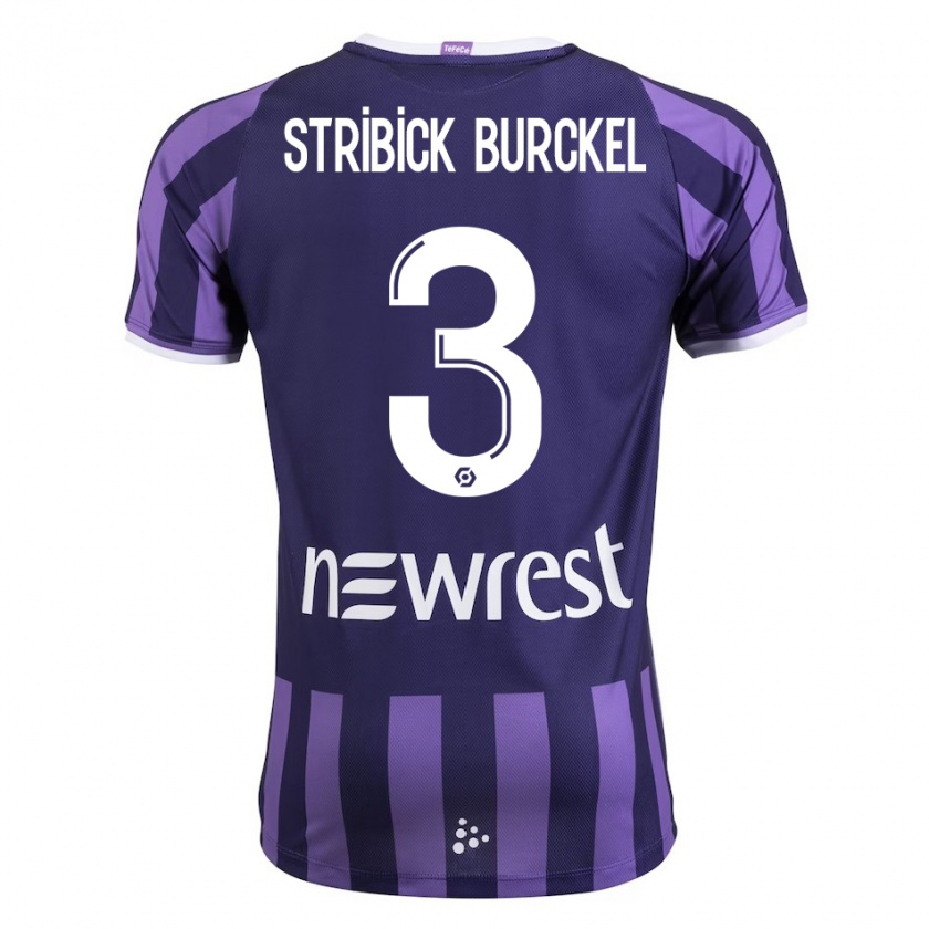 Kandiny Gyermek Laetitia Stribick-Burckel #3 Lila Idegenbeli Jersey 2023/24 Mez Póló Ing