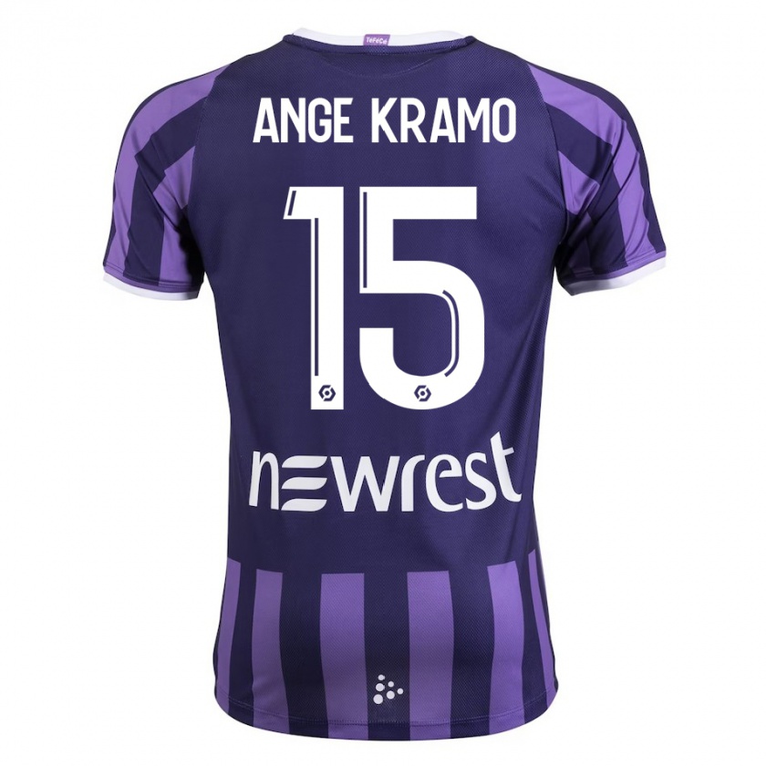 Kandiny Gyermek Marie Ange Kramo #15 Lila Idegenbeli Jersey 2023/24 Mez Póló Ing