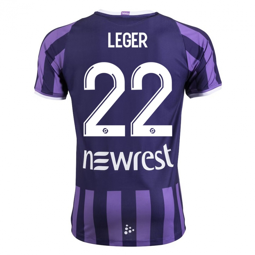 Kandiny Gyermek Christelle Léger #22 Lila Idegenbeli Jersey 2023/24 Mez Póló Ing