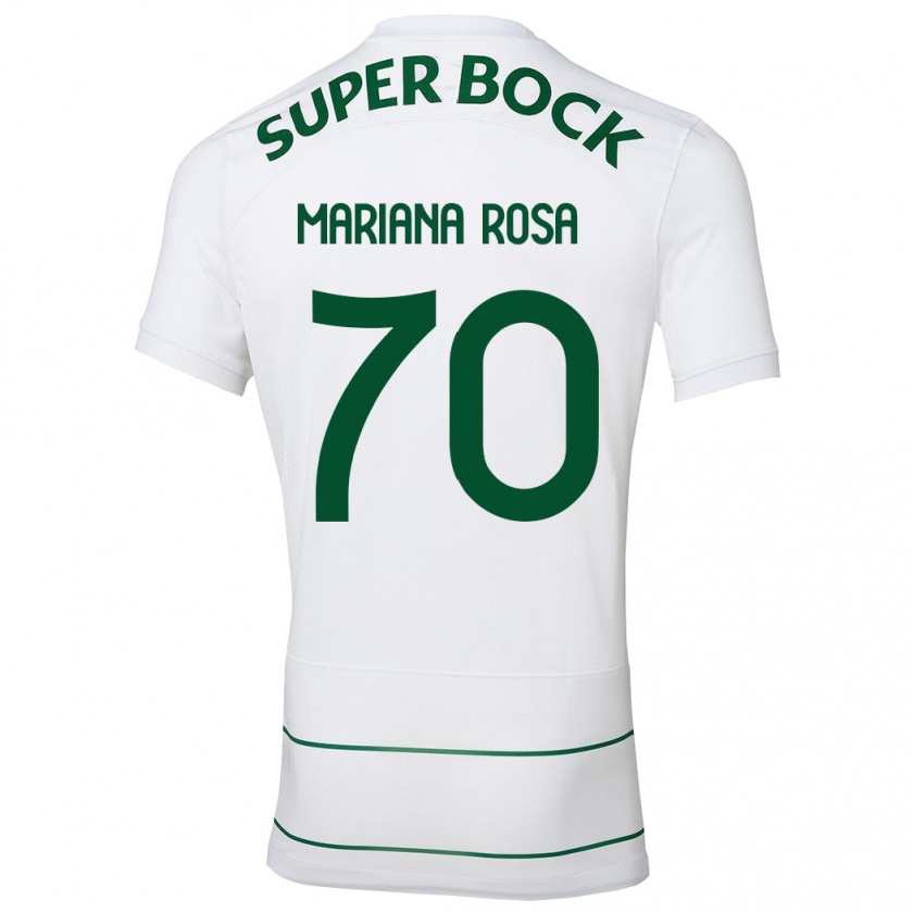 Kandiny Gyermek Mariana Silva Pinto Vilaça Da Rosa #70 Fehér Idegenbeli Jersey 2023/24 Mez Póló Ing