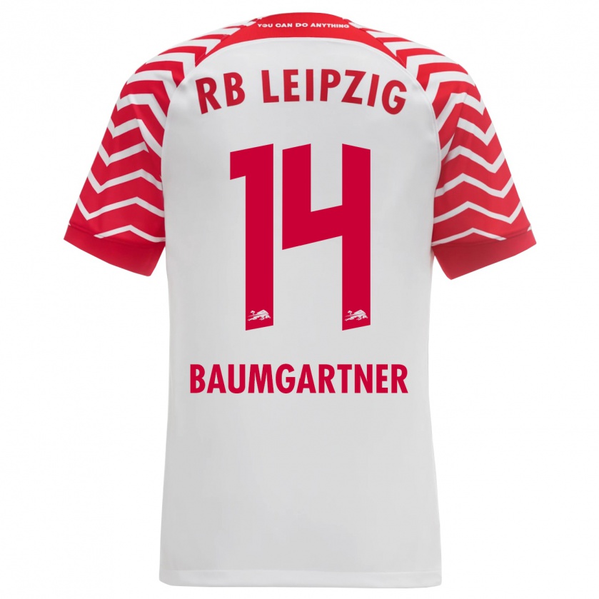 Kandiny Férfi Christoph Baumgartner #14 Fehér Hazai Jersey 2023/24 Mez Póló Ing