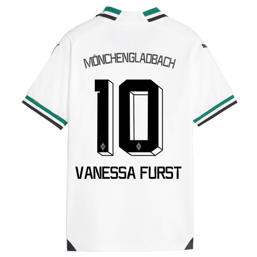 Kandiny Férfi Vanessa Fürst #10 Fehér Zöld Hazai Jersey 2023/24 Mez Póló Ing