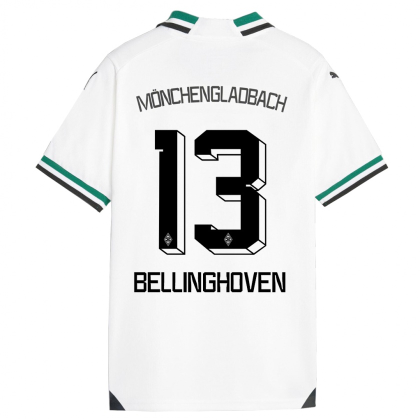 Kandiny Férfi Christina Bellinghoven #13 Fehér Zöld Hazai Jersey 2023/24 Mez Póló Ing