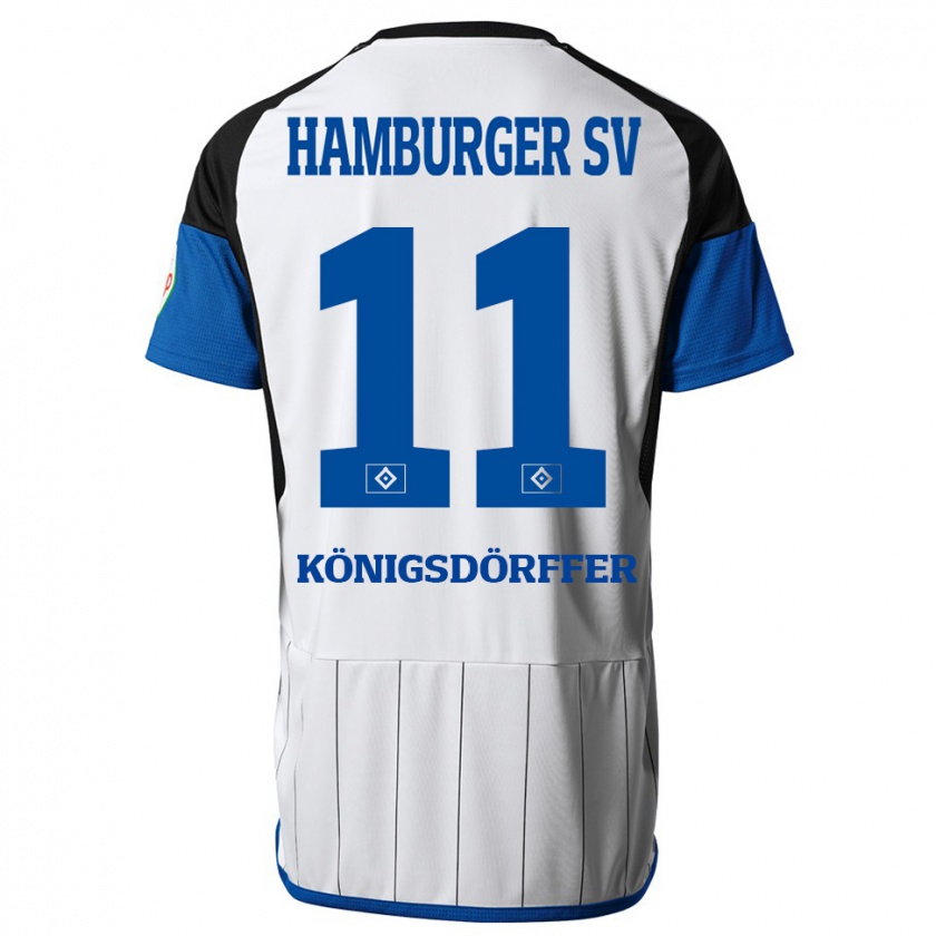 Kandiny Férfi Ransford Königsdörffer #11 Fehér Hazai Jersey 2023/24 Mez Póló Ing