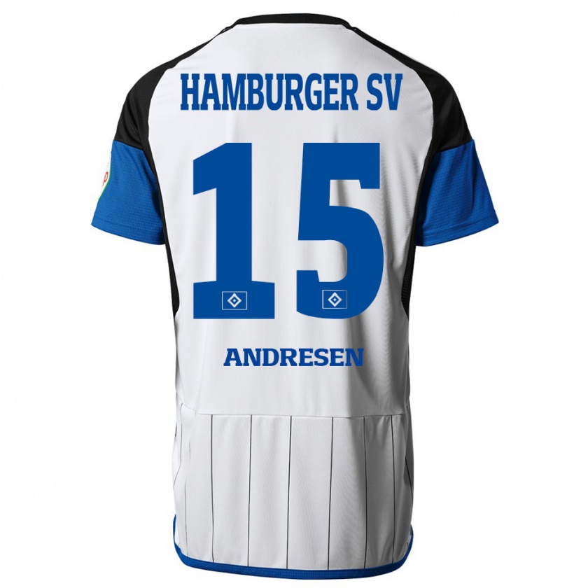 Kandiny Férfi Bent Andresen #15 Fehér Hazai Jersey 2023/24 Mez Póló Ing