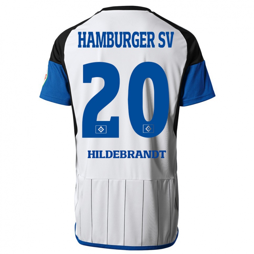 Kandiny Férfi Tjark Hildebrandt #20 Fehér Hazai Jersey 2023/24 Mez Póló Ing