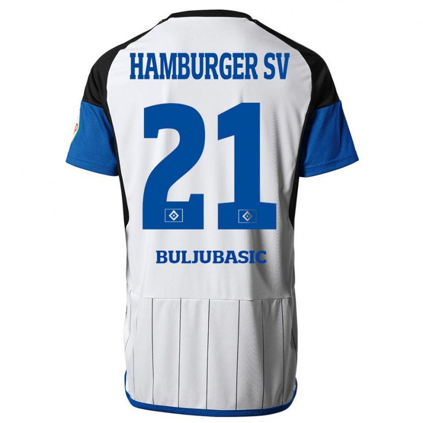 Kandiny Férfi Amer Buljubasic #21 Fehér Hazai Jersey 2023/24 Mez Póló Ing