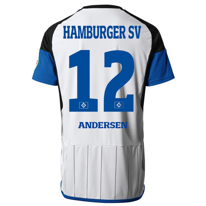 Kandiny Férfi Patrick Andersen #12 Fehér Hazai Jersey 2023/24 Mez Póló Ing