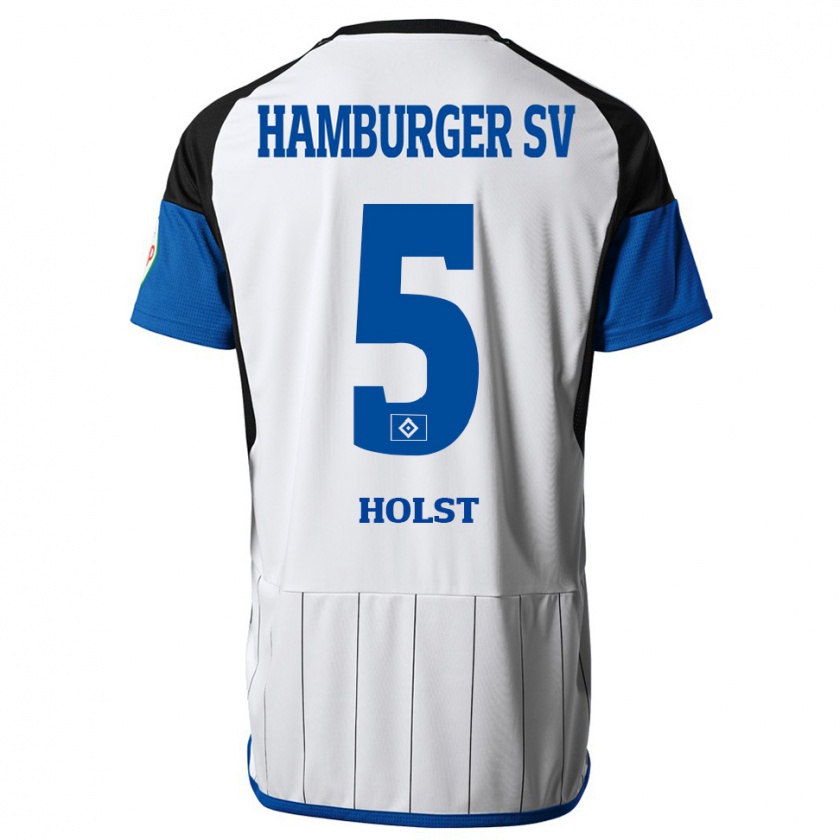 Kandiny Férfi Evelyn Holst #5 Fehér Hazai Jersey 2023/24 Mez Póló Ing